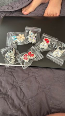 Rhinestone Crystal  beads for DYI pens beaded pens key chains Set of 7