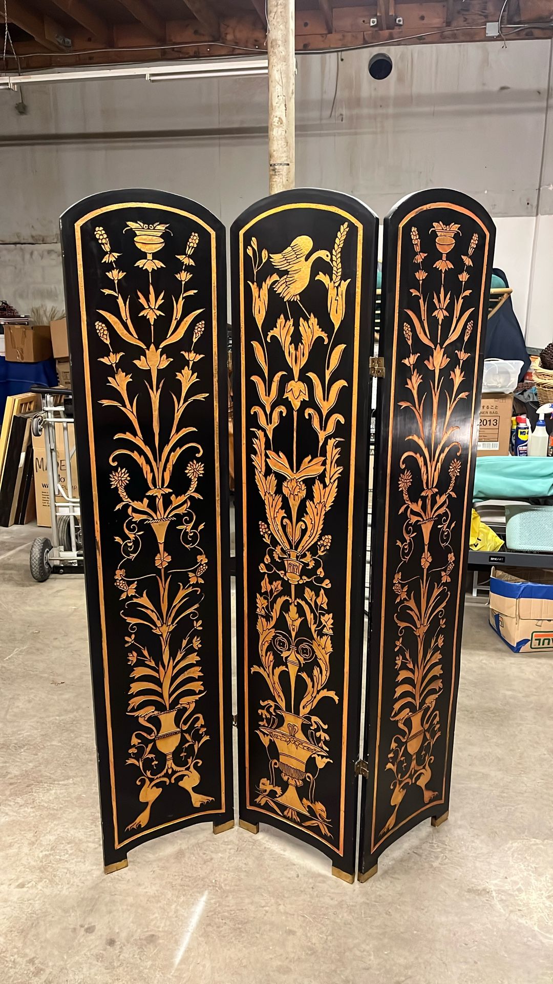 Beautiful Gold And Black Room Divider