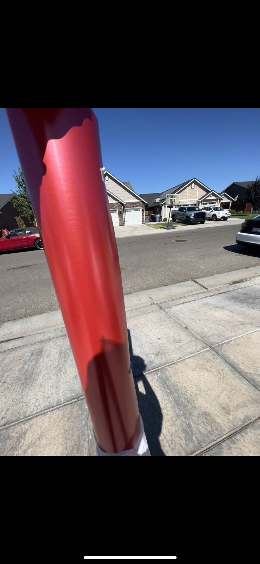 Matte metallic cherry Red 5x75 Ft Vinyl