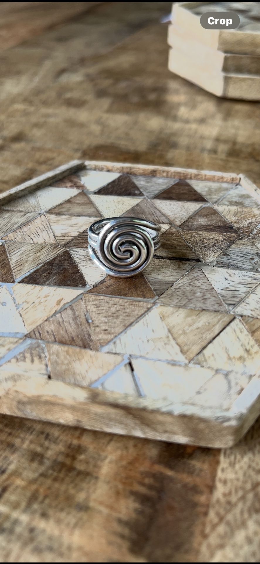 Sterling Silver Swirl Ring From Mexico 