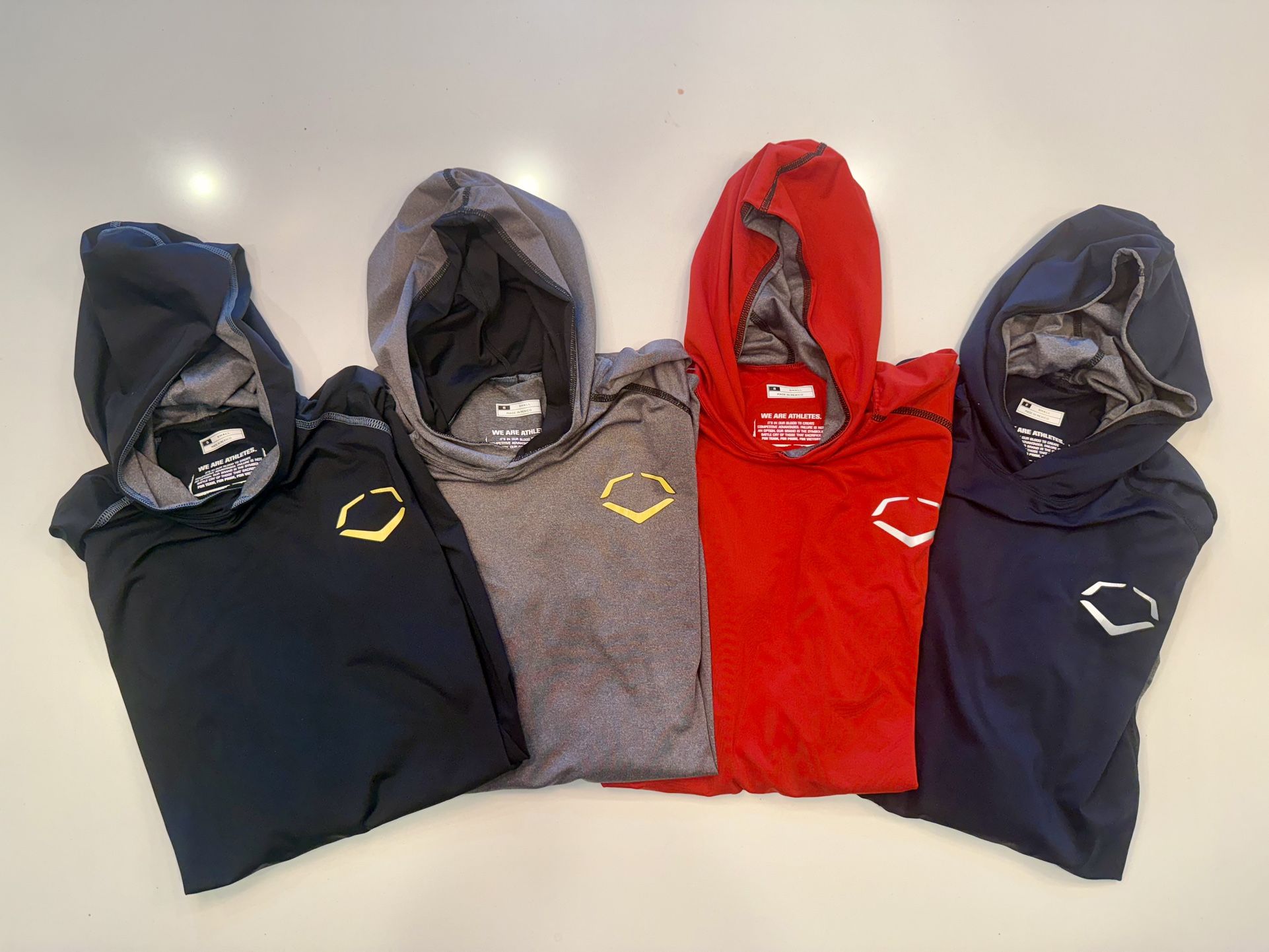 EvoShield Lightweight SwagTech Training Hoodies (4 - Black, Charcoal Gray, Red, Navy), Adult Small