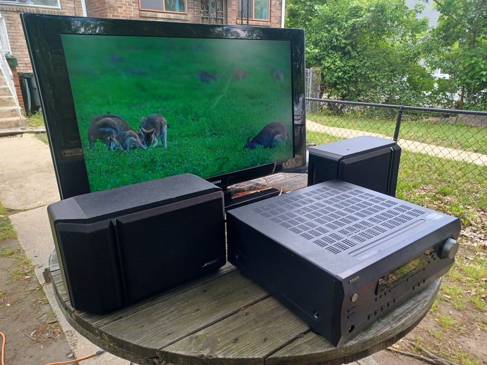 40"SAMSUNG 1080P TV/ROKU STICK/INTEGRA DTR-4.6 AV RECEIVER/BOSE 201 IV SPEAKERS $500 FINAL PRICE 