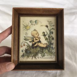 Rare Vintage Hummel, Shadow Box Framed, Baby Bee Child