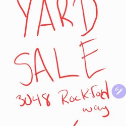 Yard Sale Sat 5/17 Natomas