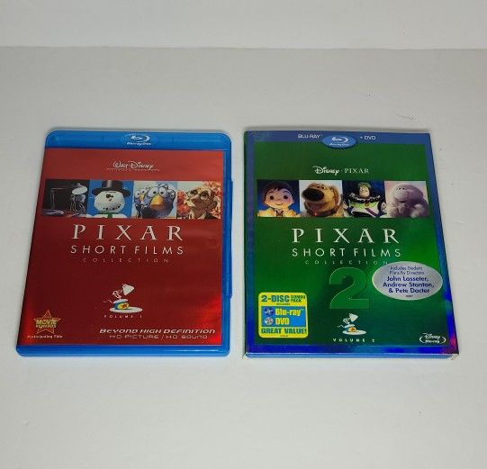 Disney Pixar Short Films Blu-ray Volume 1 & 2 Clean Discs