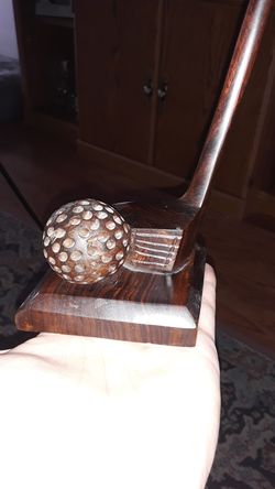 Wooden Golf Paper Weight
