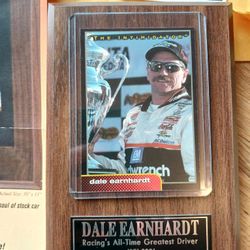 Dale Earnhardt NASCAR Collectible Plaque