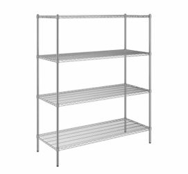 Metal rack, Heavy Duty Chrome Wire Shelving Unit, 24”x60”x72”