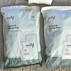 New 2 Packages Of 100 Breatmik Storage Bags And 60 Individually Wrapped Nursing Pads All For $15