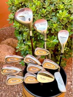 14PC MENS CLEVELAND FULL GOLF CLUBS SET W NEW LEATHER BAG! EVERYTHING U NEED!!!!