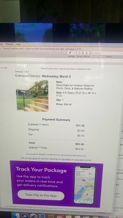 Hand Rail 5 To 6 Steps