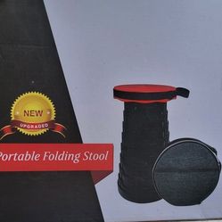 NEW Portable Folding Stool Red/black 