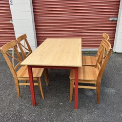 Ikea table and four chairs