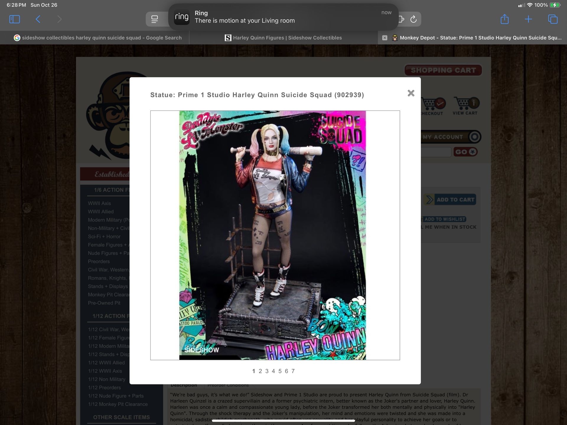 Harley Quin Suicide Squad Sideshow Prime Format Stature