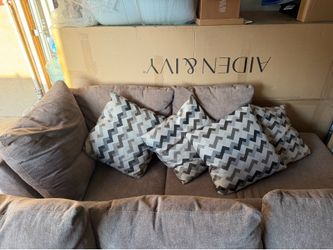 Brown L shape Couches