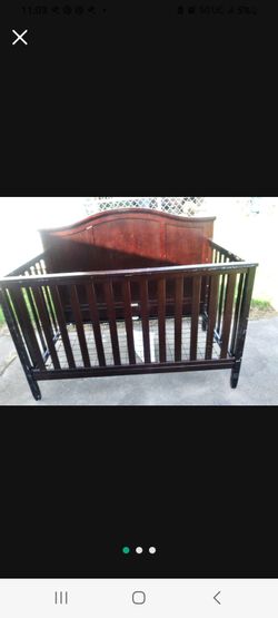 Baby Crib (Cherry Wood) Mattress not Included