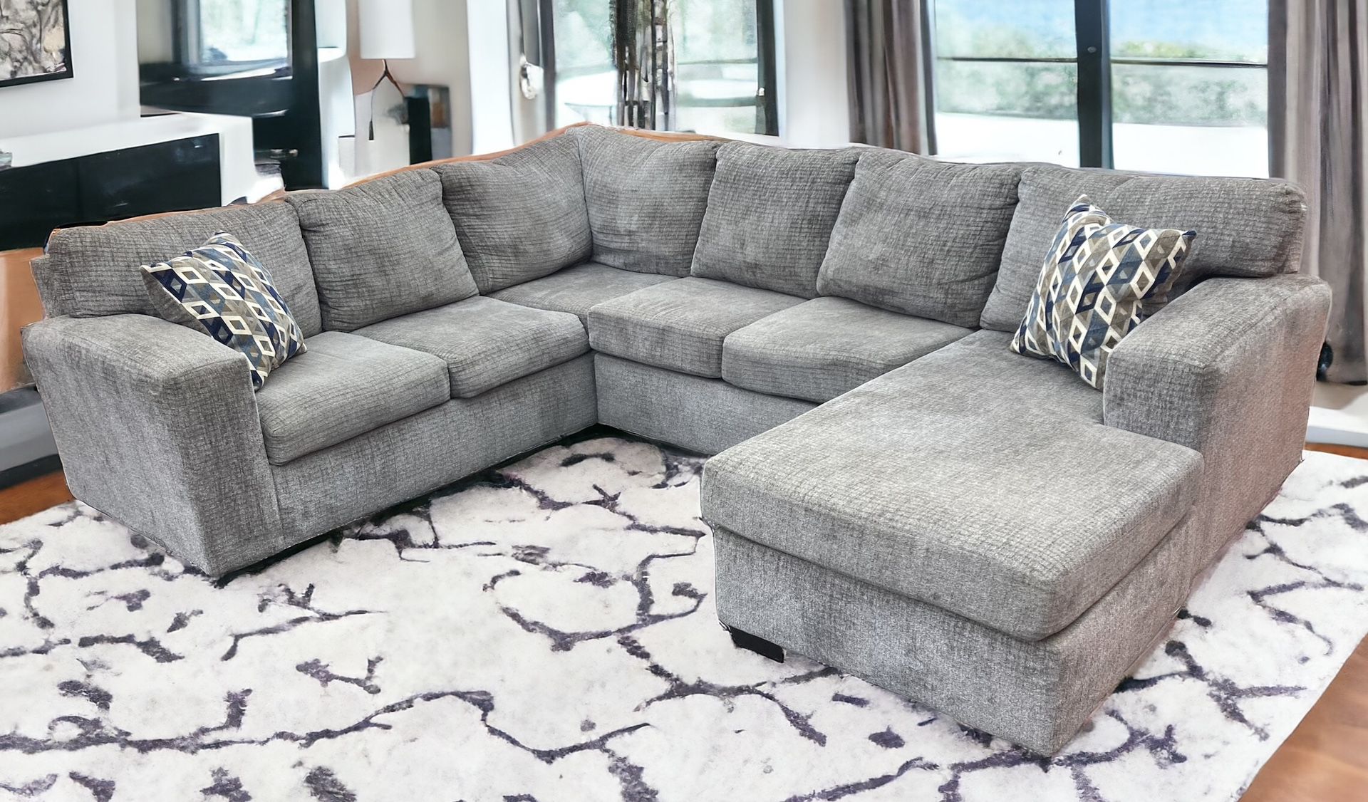 Grey Sectional Couch… Delivery Available