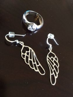 Angel Wings earrings ❄️😇❄️ Sterling Silver 925 jewelry