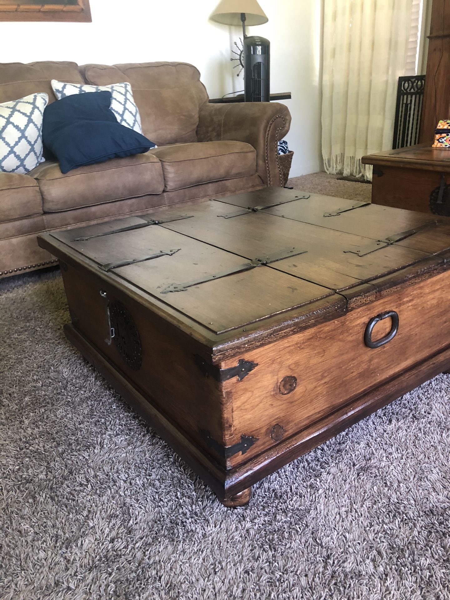Rustic storage coffee table