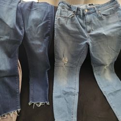 Likebnew 2 Pairs Of Ladies Jeans Sz 10 And 14 $12 each