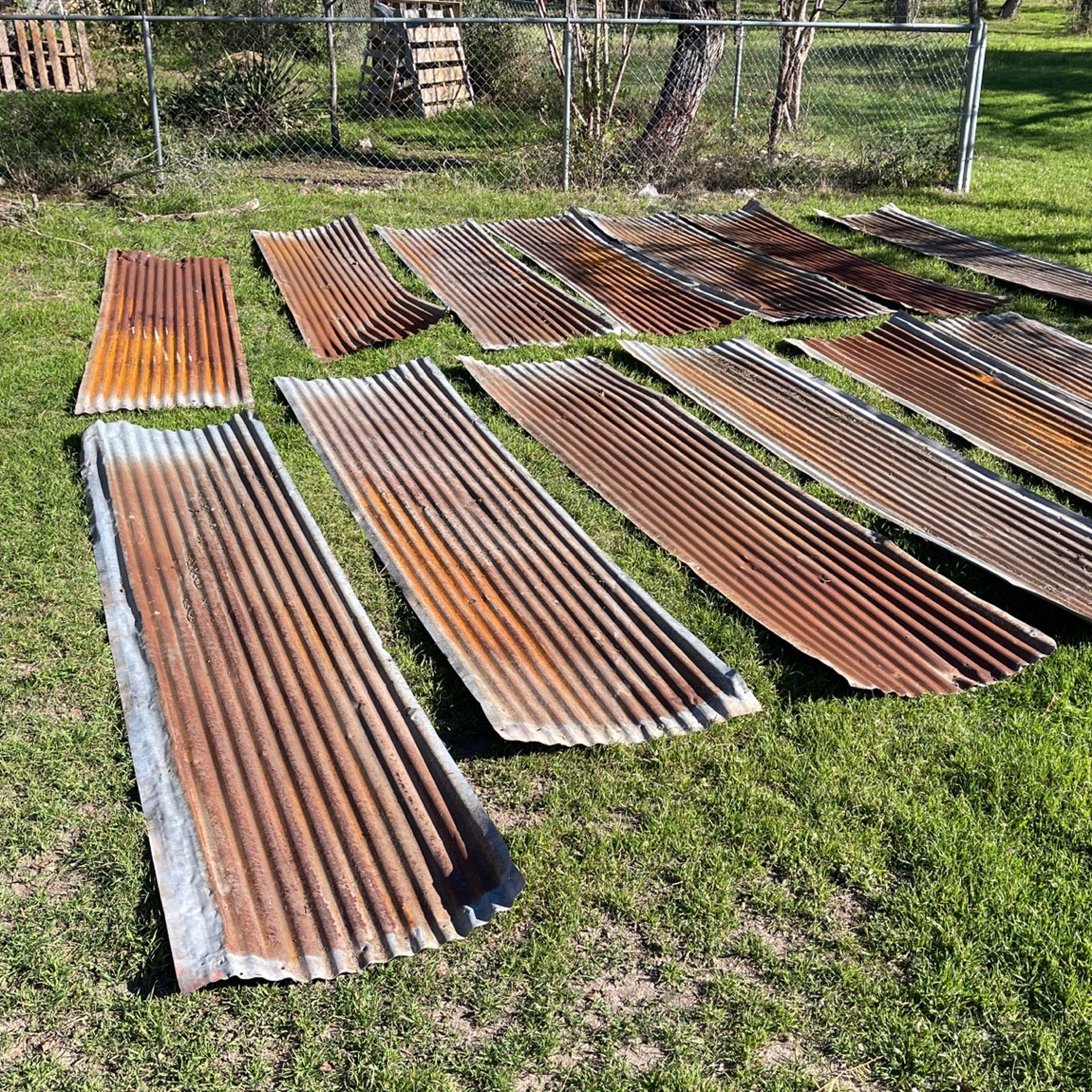 Aged Corrugated Metal Roofing