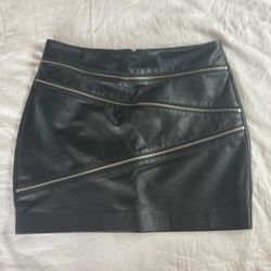 Mango Leather Skirt 