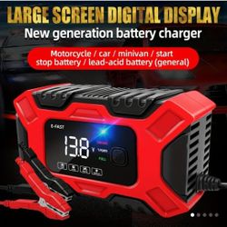 12V 6A Full Automatic Digital Car Battery Charger for Lead Acid AGM Battery Power Puls Repair
