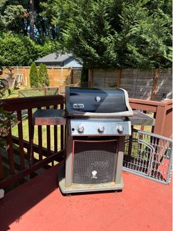 Patio furniture and barbecue