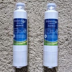 Pair of Waterdrop Advanced WDS-F27 refrigerator water filter replacement filters for Samsung fridge