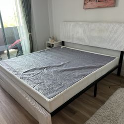 King size bed frame + spring box sold only together