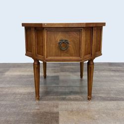 Vintage Octagon One Drawer End Table