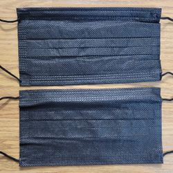 Face Mask Disposable All Black color 3 layers, $15 for 5 boxes 250 pcs.