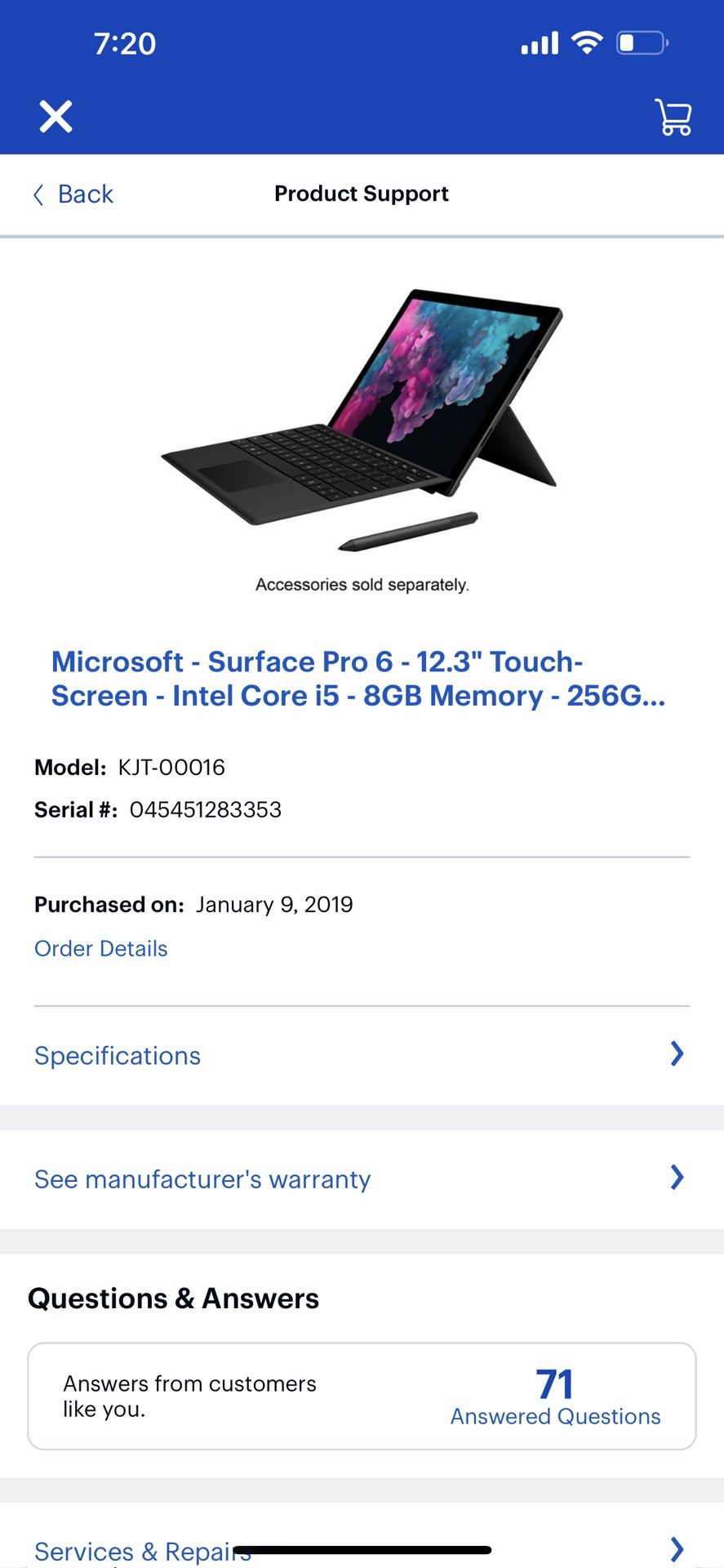 Microsoft Surface Pro 6