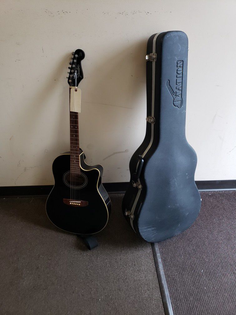 Fender Montana Acoustic Electric Guitar With Hard Case
