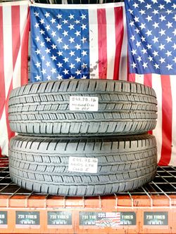 💰 Best deals are ca$h in person 2 USED TIRES LT245/75R16 MICHELIN DEFENDER LTX M/S2 LOAD E HEAVY DUTY 245 75 16