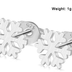 925 sterling Silver Earrings Snow
