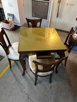 Vintage Card/Game Table and Chairs Set