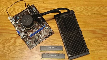 Motherboard + CPU + Water Cooler + RAM