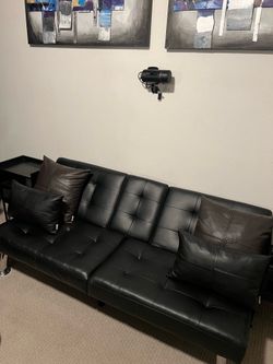Futon Couch Bed w/ Cup Holder