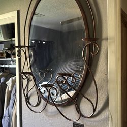 Vintage Candle holder mirror