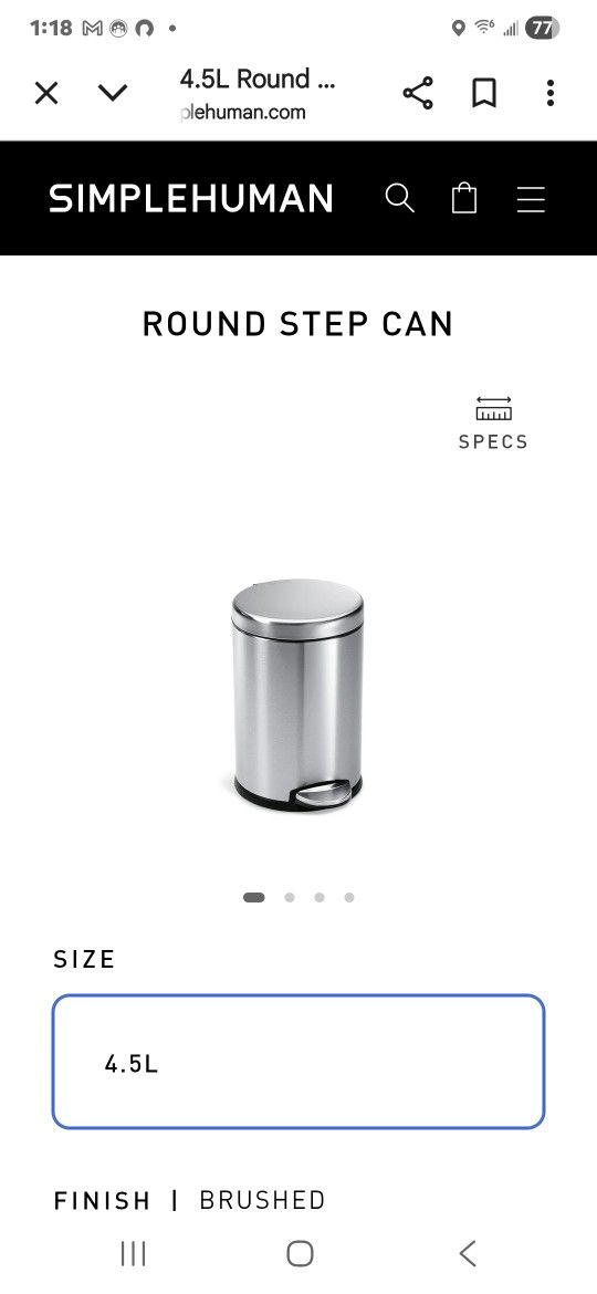 Simple Human Bathroom Trash Can