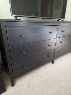 IKEA 6-Drawer Dresser - Black-Brown