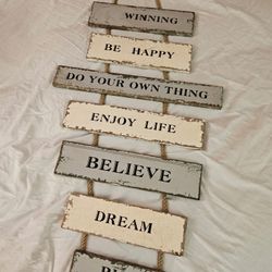 **Rustic Farmhouse Hanging Wall Sign – Inspirational Decor**