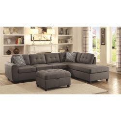 Grey sofa cushions sectional
