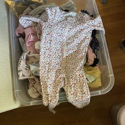 Baby Girl Clothes 2 Full Bins Excellent Condition 