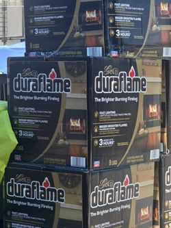 Gold Duraflame burning firelogs