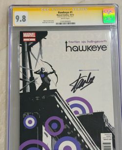 CGC 9.8 Signature Series Hawkeye #1 Stan Lee Signed Marvel Comics 2012 White Pages, 1st Print
