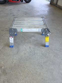 Step Stool and Working Platform 350 Lbs. Capacity Foldable Anodized Aluminum
