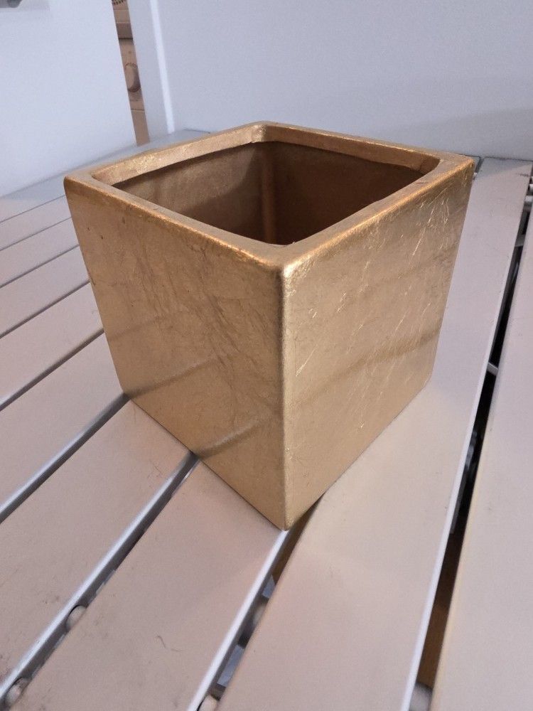 Cermic Gold Flower Vase Bowl 