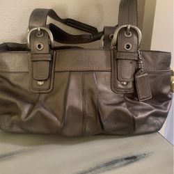 Coach Pewter Handbag 